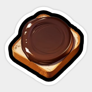 Chocolate Kawaii Yummy Coffee Vintage Retro Bread Sandwich Toast Sticker